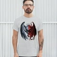 thumbnail image 3 of Tee Hunt Gothic Demon Angel Skull T-Shirt Horror Nightmare Halloween Men's Novelty Shirt, Ash Gray, X-Large, 3 of 5