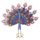 thumbnail image 3 of Decoración de pavo real, estatua de pavo real de hierro realista resistente a los desvanecimientos Ligeros para el césped, 3 of 7