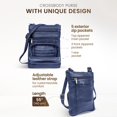 thumbnail image 4 of Bolso bandolera de piel Krediz para mujer con correa ajustable, 4 of 9