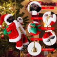 thumbnail image 4 of Electric Santa ClimbingClimbing Santa Claus on Rope Ladder with Music Hanging Christams Decorations Home Indoor Wall Decor(Rope Ladder Black, 1), 4 of 4