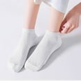thumbnail image 4 of FAZVAOO Womens Socks Cotton Ankle Mesh Socks,White 5 Pairs, 4 of 5