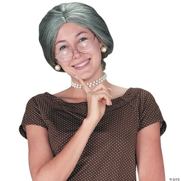 Fun World Womens Gray Granny Wig