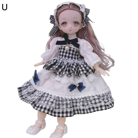 BJD Doll Lovely Collectible Comfortable to Touch Two-dimensional Comic Face BJD Doll Girl Toy Birthday Gifts
