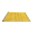 thumbnail image 2 of Ahgly Company Machine Washable Indoor Square Trellis Yellow Modern Area Rugs, 4' Square, 2 of 4