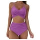 thumbnail image 2 of Trajes de baño para mujer, 2 piezas, estampado tropical hawaiano, camisola, sujetador y volantes, conjuntos de baño, ropa de playa OAVQHLG3B Store lin121212, 2 of 4