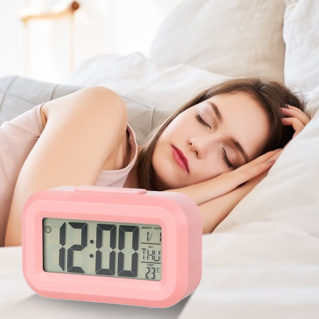 CQCYD Digital Alarm Clock, LED Display Electronic Clock with Snooze Function 12/24H Countdown Timer, Bedside Desk Clock for Home Office Travel Teen