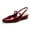 Burgundy, variant on Pennysue Women's Slingback Sandals Silver Glitter Low Block Heel Mary Jane Pumps 6M