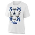 thumbnail image 2 of Women's White Dallas Cowboys Coquette Bow and Boots T-Shirt, 2 of 3