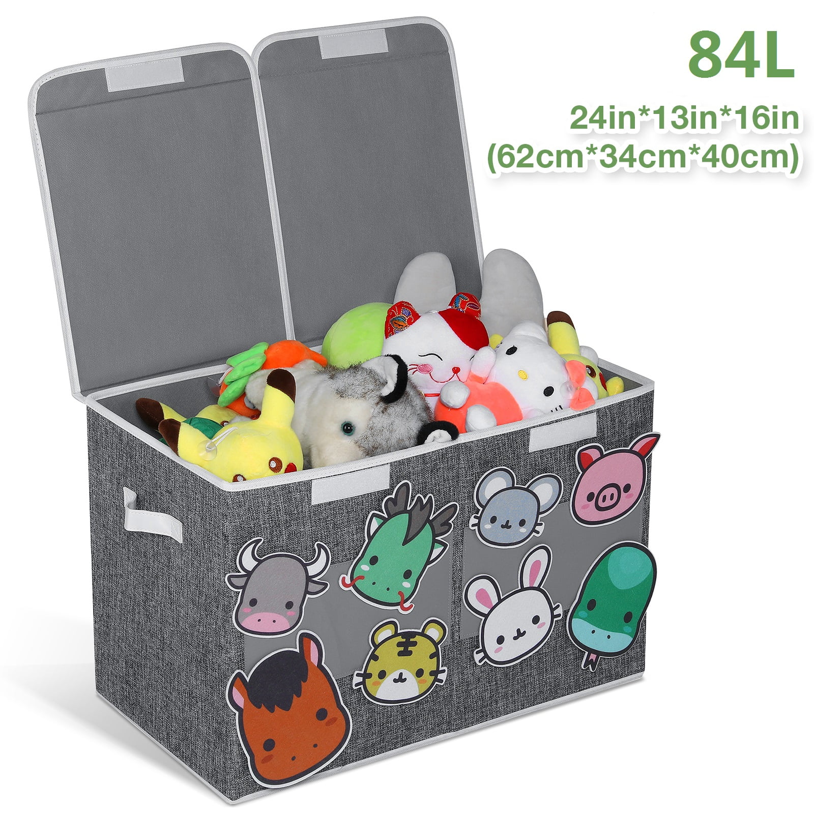 Toy Box, 84L Toy Storage Organizer Chest for Boys and Girls with Flip