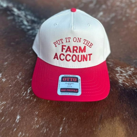 Put It On The Farm Account Hat, Funny Two-Tone Mesh Back Adjustable Snapback Cap for Farmers and Country Life Lovers, Perfect for Work, Gifts, and Everyday Wear
