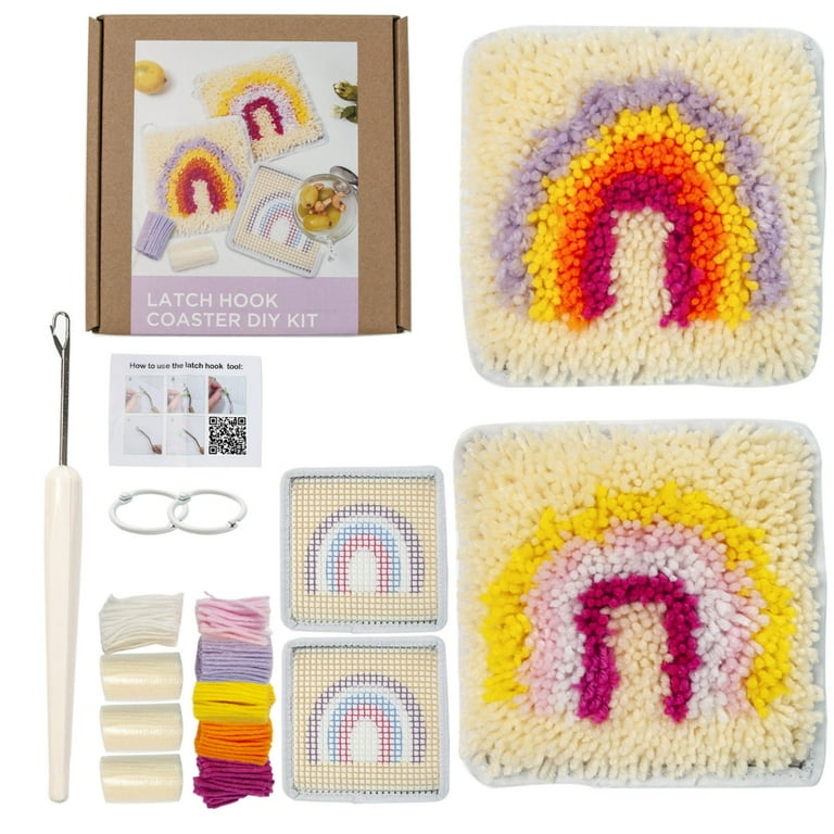 Rainbow Latch Hook Craft Kit