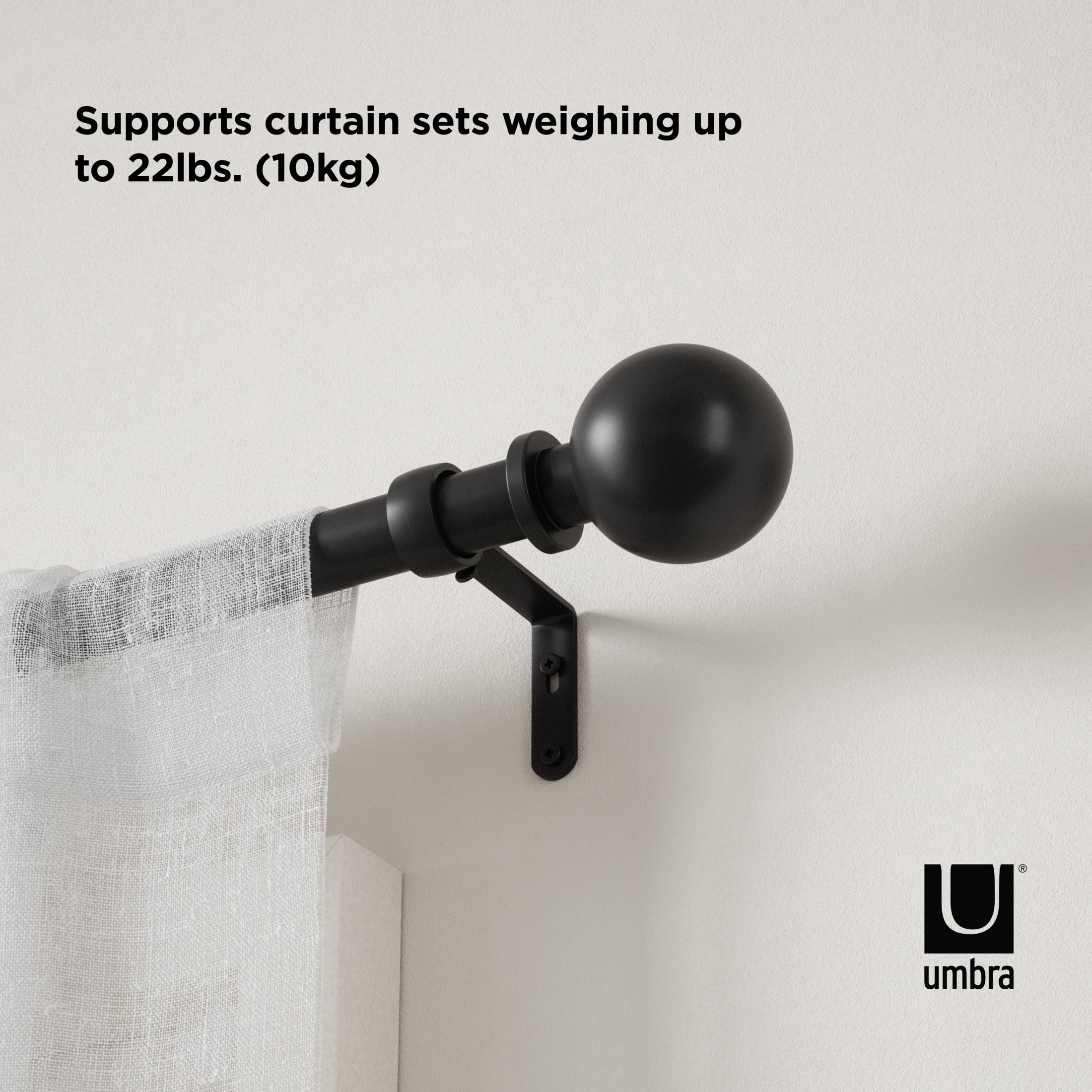 Umbra Bolas 1" Expandable Curtain Rod 72-144"
