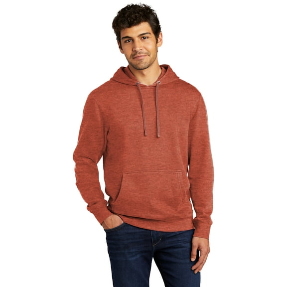 District Male V-Neck Winter Hoodie Dt6100 Ht Russet Small