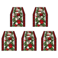 thumbnail image 1 of 5X Linen Red and Black Check Christmas Table Runner 72 Inches Long Seasonal Winter Christmas Table Decoration, 1 of 6