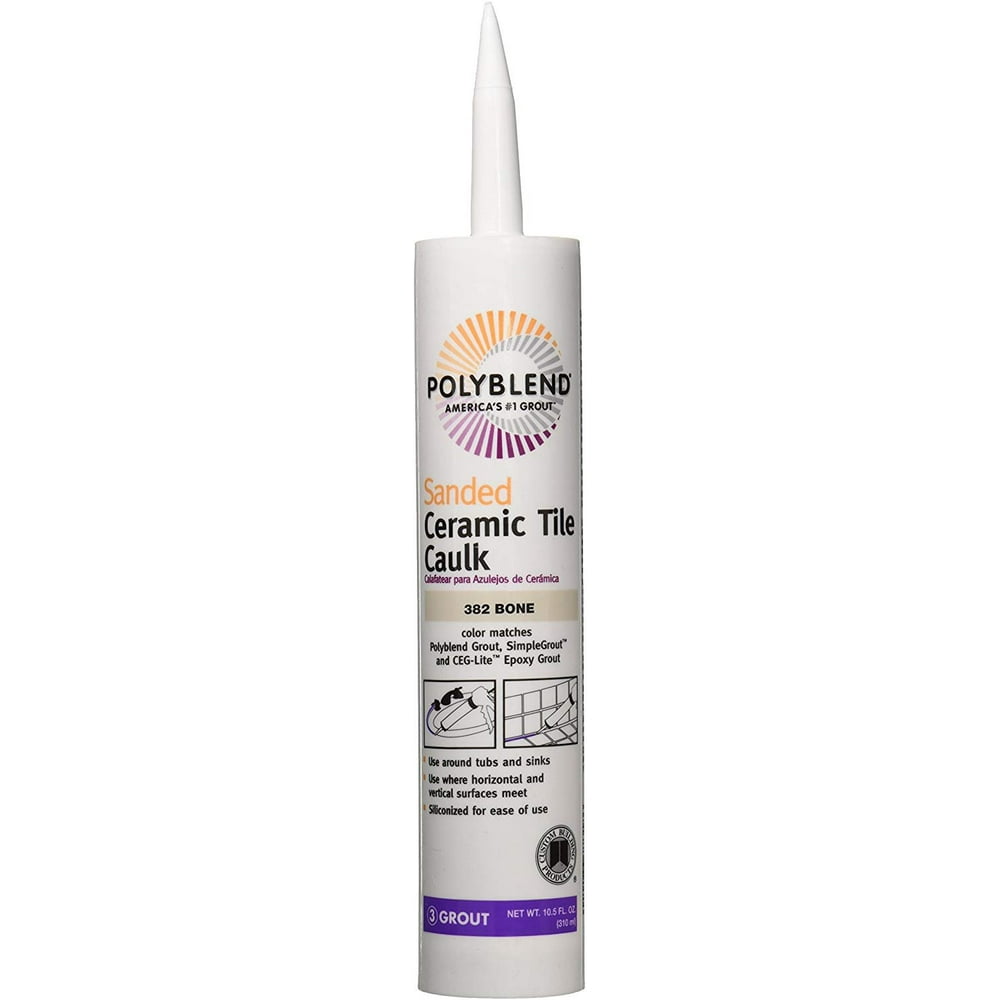 Custom BLDG Products PC38210S6 10.5Ounce Bone Tile Caulk, 10.5 Oz