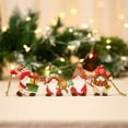 thumbnail image 3 of Cheapark 12-Piece Christmas Wooden Slices - Hat-Shaped Ornaments for Tree Hanging, Festive Crafts for Holiday Decor, 3 of 6