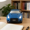 thumbnail image 1 of Coche de carreras deportivo de juguete, modelo de vehículo clásico con despertador, adorno de regalo realista, modelo de coche de derrape para regalos azul, 1 of 8