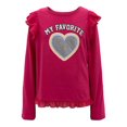 thumbnail image 1 of Playera George Talla 10 Manga Larga con Estampado de Corazón Gris con Rosa, 1 of 4