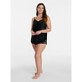 thumbnail image 2 of Joyspun Women’s Lace Trim Satin Cami and Shorts Set, Sizes S-3X, 2 of 6