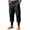 Black, variant on HOMADLES Mens Casual Linen Joggers Pants Elastic Waist Loose Fit Sports Pants Side Pocket Outdoor Athletic Pants Army Green Size 3XL