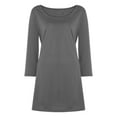thumbnail image 6 of Tuphregyow Clearance Womens Tops Comfy Casual Oversized Swing Blouse Loose Tummy Hiding Plus Size Tunic Top For Ladies Round Neck Long Sleeve Solid Color Gray L, 6 of 8