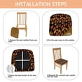 thumbnail image 4 of Pumpkin Halloween Seat Covers for Dining Room Chairs Set Of 6,Stretch Printed Washable Chair Seat Cover with Elastic Ties and Button,Removable Waterproof Couch Cushion Covers, 4 of 6