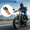 thumbnail image 2 of Unique Bargains Short Brake Clutch Levers for Kawasaki Ninja 300/Z300 2013-2017 Adjustable Motorcycle Handlebar Brake Lever Aluminum Alloy Orange 1 Pair, 2 of 7