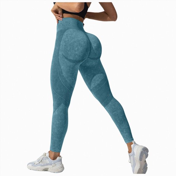 enyan High Waisted Leggings for Women Skin Friendly Breathable Butt Lifting Celsior Compression Leggings(Dark Green,L)