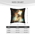 thumbnail image 2 of Housses de Coussin Décoratives en Velours Lot de 2, Housse de Coussin Carrée Douce avec Fermeture Éclair Invisible Impression Science-Fiction Robot Cyborg, 20"x20 Pouces, 2 of 6