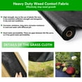 thumbnail image 2 of Garden Weed Barrier, Heavy-duty Landscape Fabric Ground Cover Durable Polyethylene Cloth Premium Weeds Control Mat Easy Setup for Gardening, Soil Erosion Control, and Other Outdoor Projects, 2 of 8