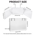 thumbnail image 6 of Rechargeable 3-Way LED Makeup Mirror - Trifold, Height Adjustable & Wall Mountable in White, 6 of 11