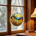 thumbnail image 6 of Flower Stained Glass Style Acrylic Suncatcher Puzzle, 83 Pieces DIY Jigsaw Window Hanging Ornament, Translucent Shatterproof Wall Hanging for Home Garden Decor, Creative Craft Gift, 6 of 7