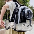 thumbnail image 4 of Portable Pet Backpack with Sunroof, Transparent Sunroof, Black., Pet Bag Transparent Outdoor Bag for Convenient Outdoor Travel Related with Good Circulation and Large Capacity Double Shoulder Bag, 4 of 9