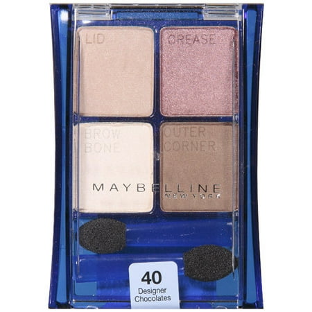 Maybelline Expert Wear Eyeshadow Quad, Designer Chocolates, 0.17 Oz - 2 Ea