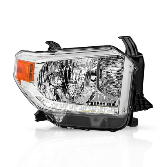 Headlights For 2014-2021 Toyota Tundra LED DRL Chrome Headlamp Right Side