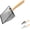 black, variant on WePet Premium Metal Cat Litter Scoop, 5X Faster Speed Sifter, Heavy Duty Steel Kitty Scooper, Beech Wood Handle, for All Litter Types, Silver