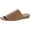 Tan, variant on Womens Camano Leather Slip On Slide Sandals
