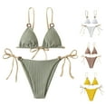 thumbnail image 1 of Neinkie Womens High Cut Thong Bikini Set Swimsuits Cami String Sexy Bathing Suit, 1 of 7
