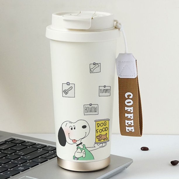 Taza térmica periférica de acero inoxidable con forma de corazón para mujer, taza de café de gran capacidad, con pajita, regalo