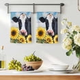 thumbnail image 3 of Cow Sunflowers Kitchen Towels Set of 4, Farmhouse Animal Blue Sky Wooden Grain Absorbent Dish Towels for Kitchen, Microfiber Hand Towel, Quick Drying Tea Towel for Cleaning Decorative Dishcloths, 3 of 7