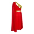 thumbnail image 4 of YiZYiF Robe de Danse de Louange pour Femmes une Épaule Tunique de Danse Contemporaine Lyrique Rouge m, 4 of 7
