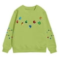 thumbnail image 4 of BOBOGOJP Kids Girl Boy Christmas Sweatshirt Funny Christmas Lights Pullover Crewneck Xmas Holiday Shirt Tops Green for Size 6-7 Years, 4 of 4