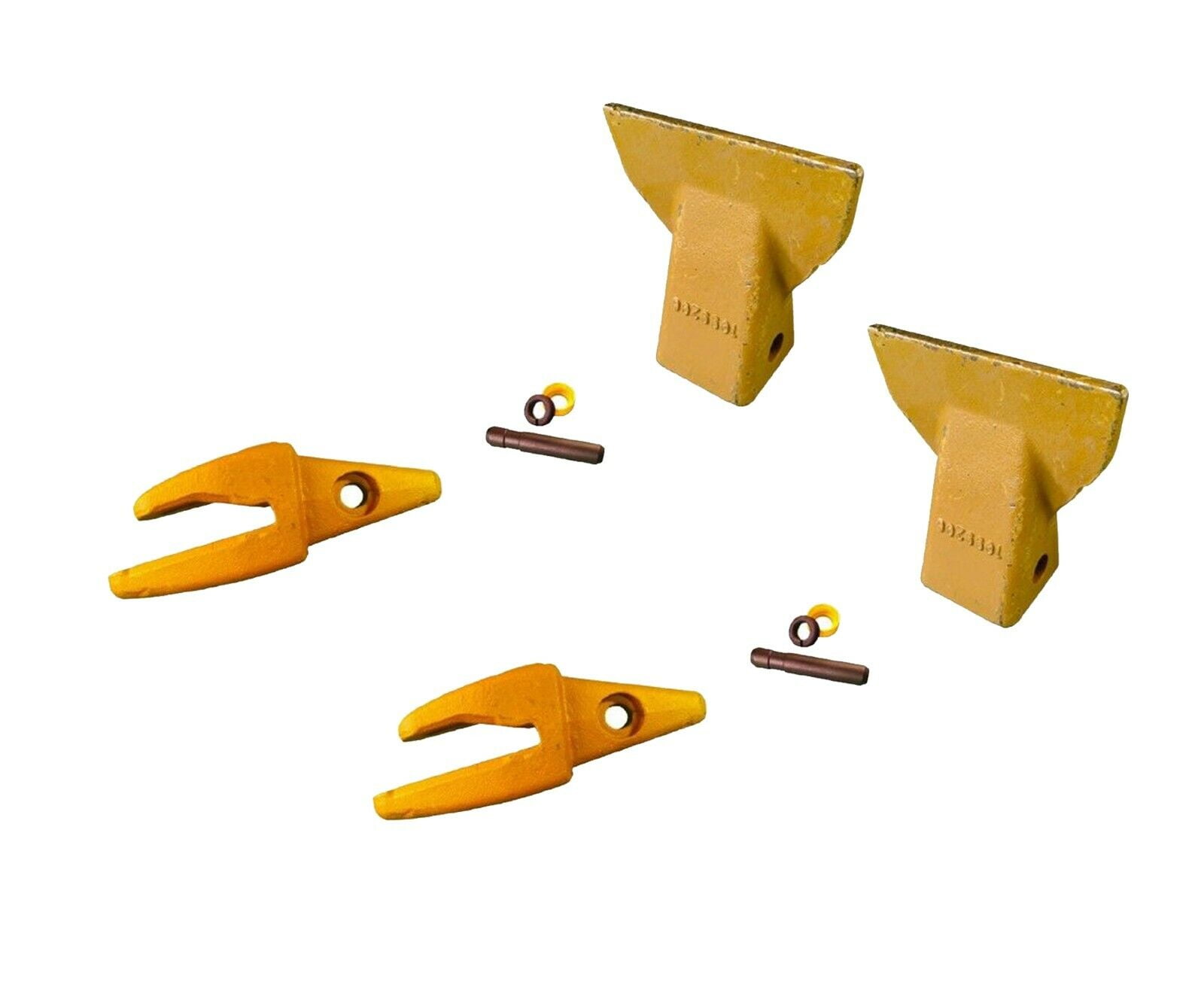 2 Excavator, Backhoe Bucket Shanks Fits 3/4" Lip, Flare Teeth & Pins