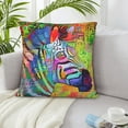 thumbnail image 6 of ZICANCN Decorative Throw Pillow Covers , Zebra Animal Impressionism Couch Sofa Decorative Knit Pillow Covers for Living Room Farmhouse 26"x26", 6 of 8