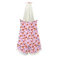 thumbnail image 5 of MEZZALL Women's Halloween Ghost Pumpkin Cami Pajama Set V Neck Halter Tops Lace Shorts 2 Piece Sleepwear Loungewear for Bedroom, 5 of 7