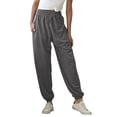 thumbnail image 1 of Gibobby Pantalones de chándal elásticos con cordón Cintura Salón Pantalones holgados Pantalones de mujer (Dark Gray, S), 1 of 5