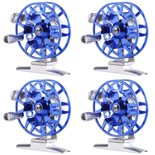 Carrete Pesca Totalmente Metal Ligero en Hielo Accesorios () Azul