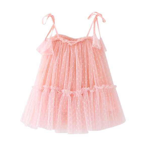 Robes pour Tout-Petites Fille Robe Bébé en Tulle à Volants Robe d'Été pour Filles Robe de Demoiselle d'Honneur pour Fillette Tenues pour Tout-Petite Fillette 2-3 Ans