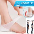 thumbnail image 4 of Concealed Footbed Enhancer Invisible Height Increase Silicone Insoles Pads T J1H2, 4 of 9