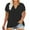 Black, variant on Fanxing Plus Size Summer Tunics For Women Black Short Sleeve Curvy Shirts Loose Fitting Swing Tops for Full-figured Ladies